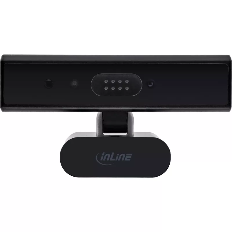 InLine 55365 Webcam 5MP con USB-C, autofoco, Windows Hello y tapa de privacidad