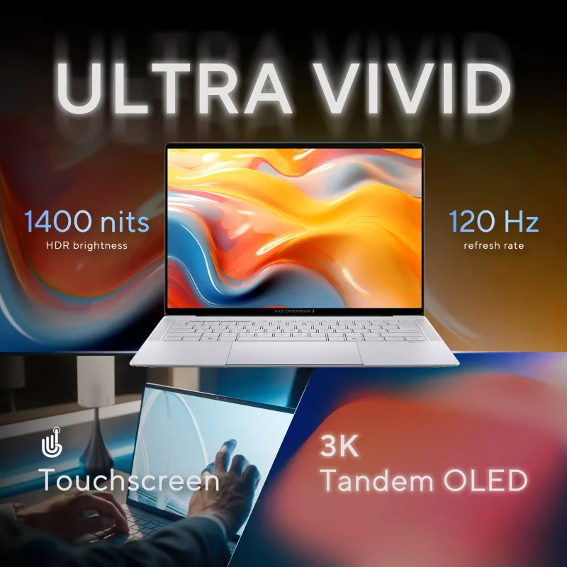 ASUS ExpertBook Ultra B9406CAA-TH0579X Copilot+ PC Intel Core Ultra 7 356H Portátil 35,6 cm (14 pulgadas) WQXGA+ 32 GB LPDDR5x-SDRAM 1 TB SSD Wi-Fi 7 (802.11be) Windows 11 Pro US International Gris
