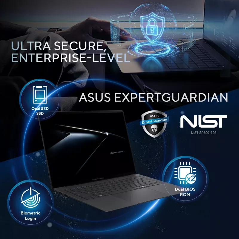 ASUS ExpertBook Ultra B9406CAA-TH0579X Copilot+ PC Intel Core Ultra 7 356H Portátil 35,6 cm (14 pulgadas) WQXGA+ 32 GB LPDDR5x-SDRAM 1 TB SSD Wi-Fi 7 (802.11be) Windows 11 Pro US International Gris
