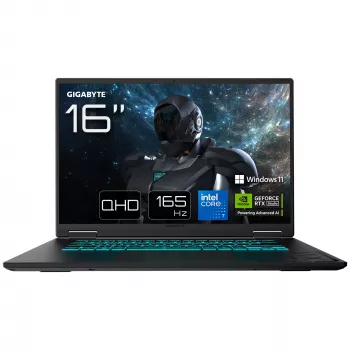GIGABYTE GAMING A16 PRO DYHG5DECC4SH Portátil Intel Core 7 240H 40,6 cm (16 pulgadas) Quad HD+ 32 GB LPDDR5x-SDRAM 1 TB SSD NVIDIA® GeForce RTX™ 5080 Laptop GPU Wi-Fi 6E (802.11ax) Windows 11 Home Negro