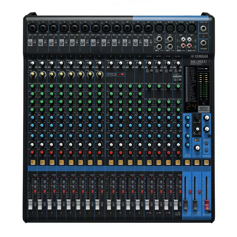 Yamaha MG20XU Mesa de mezclas de audio 20 canales Negro