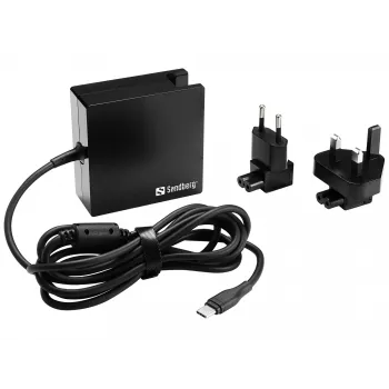 Sandberg Cargador de CA USB-C PD 90W EU+UK, Interior, CA, 20,2 V, 4,5 A, 1,8 m, Negro