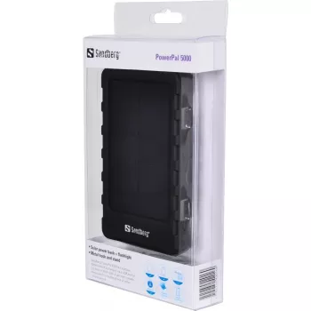 Sandberg PowerPal 5000, 5000 mAh, Negro