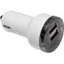 Sandberg Cargador de coche Dual 1000+2400mA, Coche, Mechero, 5 V, Blanco