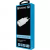 Sandberg Mini cargador de CA USB 1A EU, Interior, CA, 5 V, Negro, Blanco