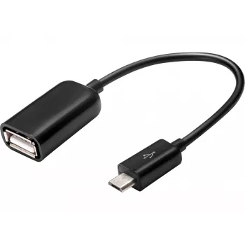 Sandberg Adaptador OTG MicroUSB M - USB F, Micro-USB B, USB A, USB 2.0, Conector macho/Conector hembra, 0,48 Gbit/s, Negro