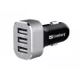 Sandberg Cargador múltiple para coche 3xUSB, Coche, Mechero, USB, 5 V, Negro, Plata