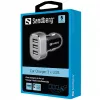 Sandberg Cargador múltiple para coche 3xUSB, Coche, Mechero, USB, 5 V, Negro, Plata