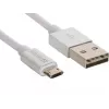 Sandberg Cable MicroUSB reversible 1m, 1 m, USB A, Micro-USB A, Plata, Blanco