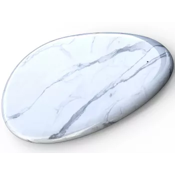 Sandberg Wireless Charger White Marble, USB, carga inalámbrica, PowerIQ, 1 m, negro, blanco