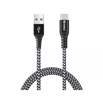 Sandberg Cable Survivor USB-C—USB-A 1 m, 1 m, USB A, USB C, USB 2.0, Negro, Gris