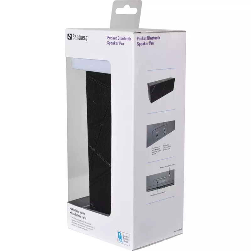 Sandberg Altavoz Bluetooth de bolsillo Pro, 2.0 canales, 6 W, 100–20000 Hz, Inalámbrico, 3.0+HS, 2,4–2,4835 GHz