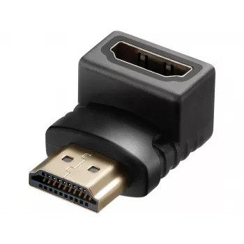 Sandberg Adaptador HDMI 2.0 en ángulo con conector macho, HDMI, HDMI, Negro