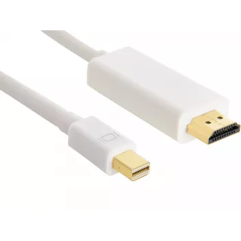 Sandberg Cable MiniDP > HDMI 1,5 m, 1,5 m, Mini DisplayPort, HDMI, Conector macho, Conector macho, Blanco