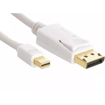 Sandberg DP-MiniDP 1.2 4K M-M 2m, 2 m, DisplayPort, Mini DisplayPort, Conector macho, Conector macho, Blanco