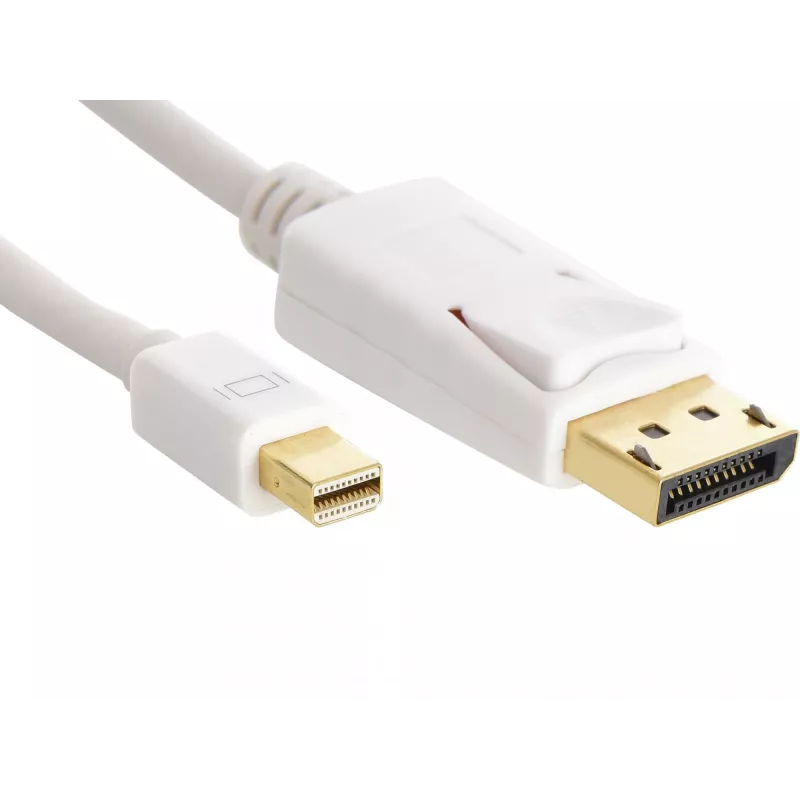 Sandberg DP-MiniDP 1.2 4K M-M 2m, 2 m, DisplayPort, Mini DisplayPort, Conector macho, Conector macho, Blanco