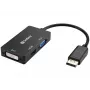 Sandberg Adaptador DP>HDMI+DVI+VGA, 0,19 m, DisplayPort, VGA (D-Sub)+ HDMI + DVI, Conector macho, Conector hembra, 3840 x 2160 píxeles