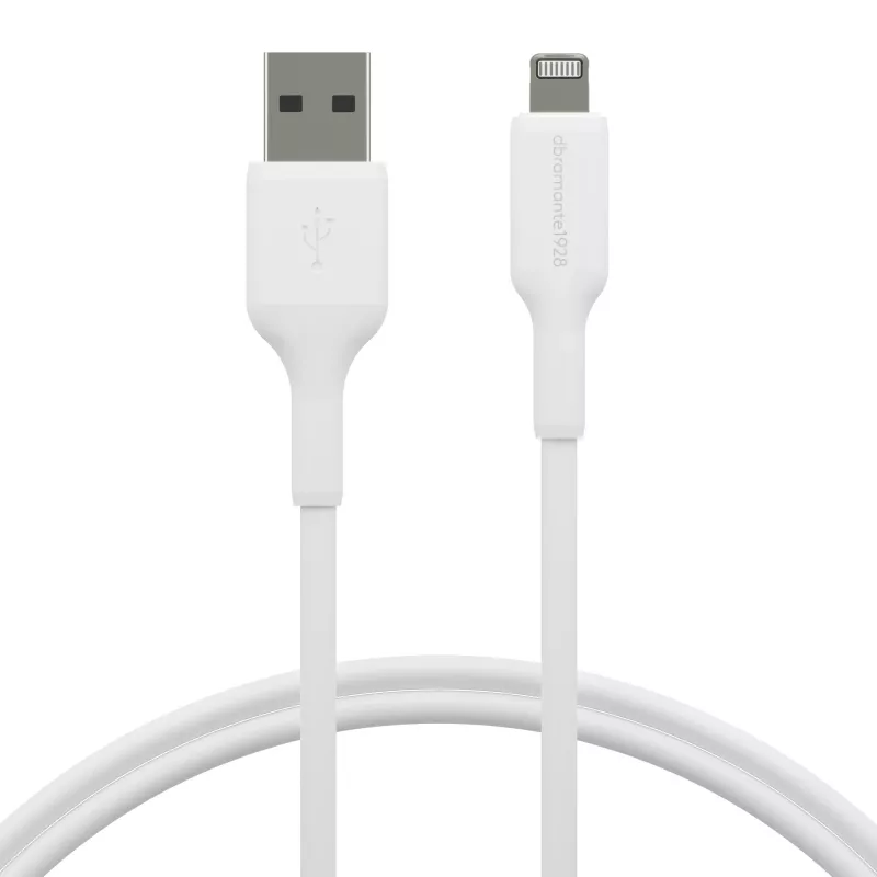 dbramante1928 re-charge - cable 1 m USB-A a Lightning - W, 1 m, USB A, USB 2.0, 0,48 Gbit/s, blanco