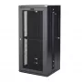 StarTech.com armario de red de montaje en pared de 4 postes 26U con compartimento de 1U, armario de servidor de montaje en pared abatible de 19 pulgadas para equipos de datos/AV/electrónica/informática, carcasa de rack ventilada flexible