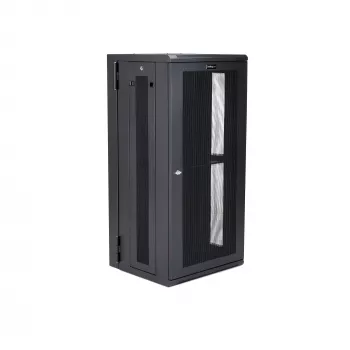 StarTech.com armario de red de montaje en pared de 4 postes 26U con compartimento de 1U, armario de servidor de montaje en pared abatible de 19 pulgadas para equipos de datos/AV/electrónica/informática, carcasa de rack ventilada flexible