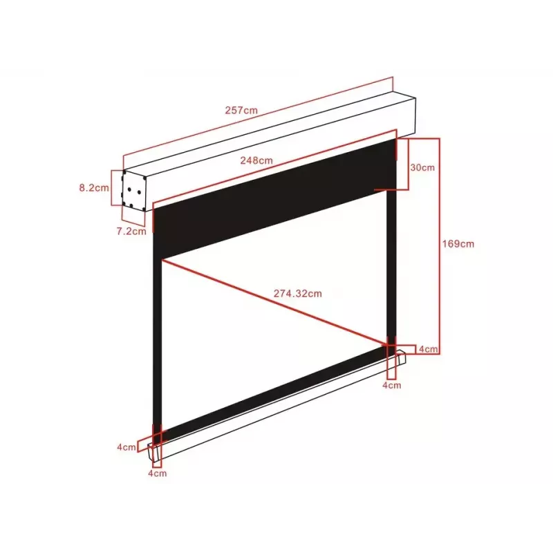 Multibrackets M pantalla de proyección motorizada 16:9 240x135, 108 pulgadas