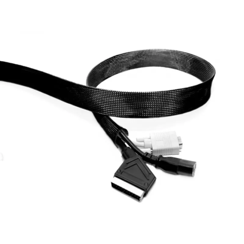 Multibrackets M funda de cables universal rollo negro 40 mm ancho 50 m largo