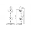 Multibrackets M VESA Desktopmount soporte individual set de ampliación 24