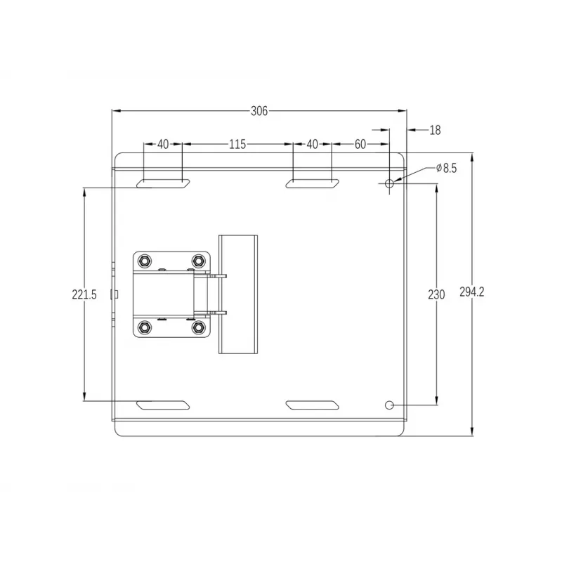 Multibrackets M brazo oscilante universal 180 grados large negro 75 kg 48-69