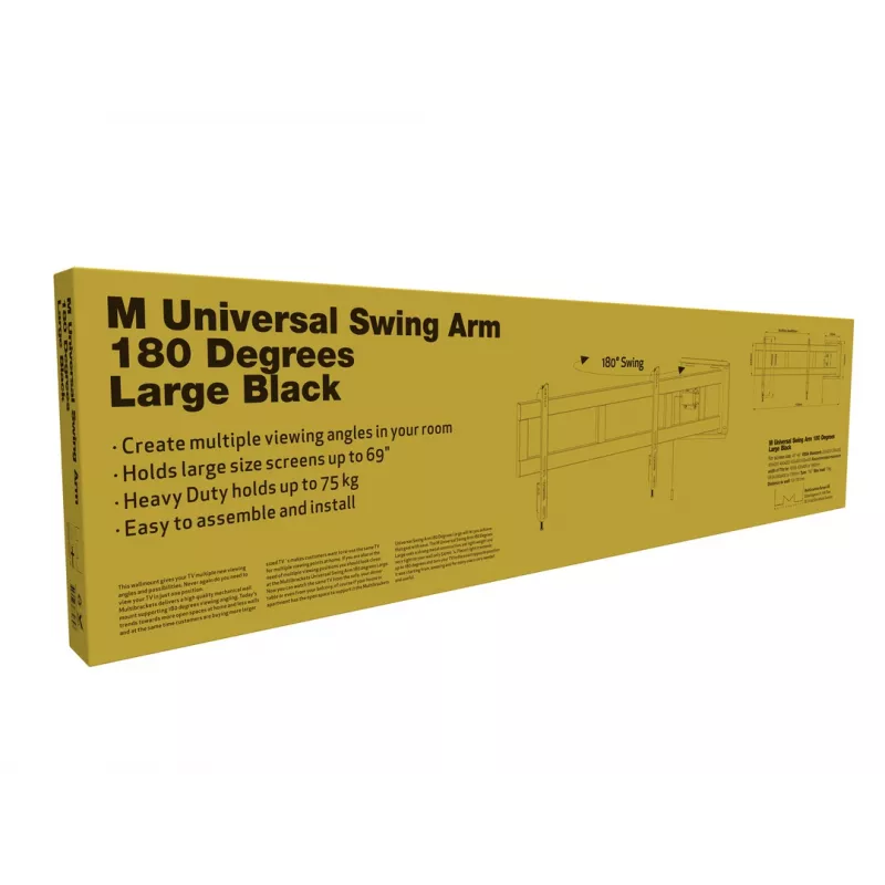 Multibrackets M brazo oscilante universal 180 grados large negro 75 kg 48-69