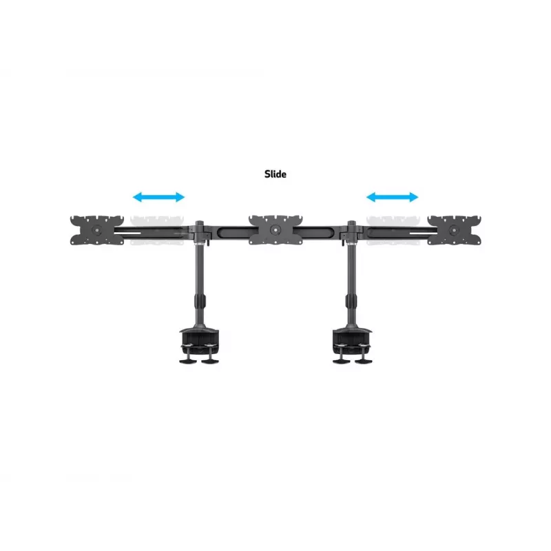 Multibrackets M VESA Desktopmount Triple Desk Clamp 24 inch-32 inch 24 kg