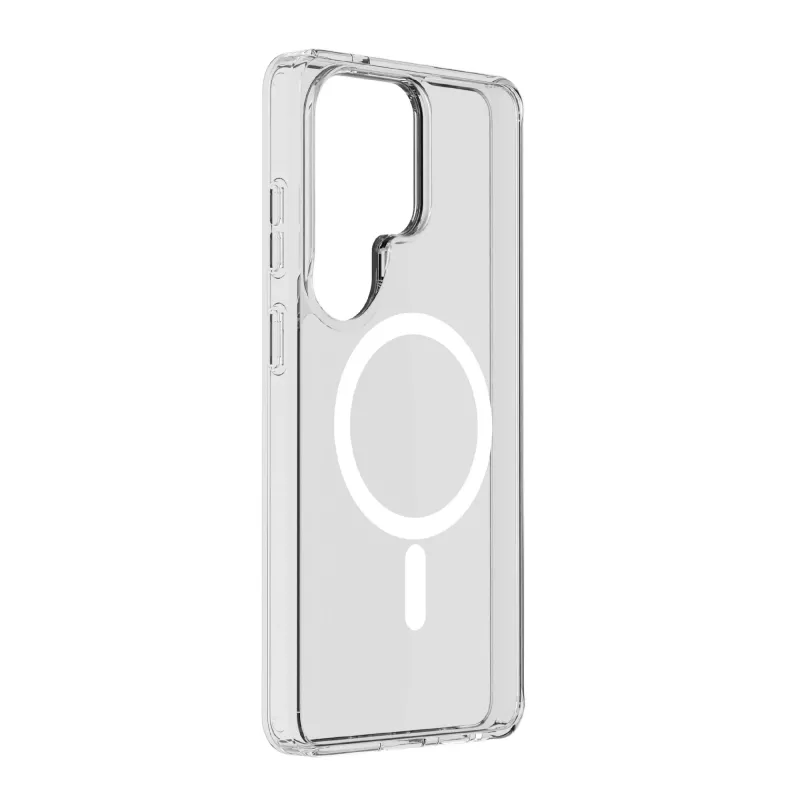 Cellularline Clear Mag - funda transparente ultrarresistente para Galaxy S26 Ultra con borde de goma, compatible con el ecosistema Qi2 y accesorios magnéticos, tratada contra el amarilleo.
