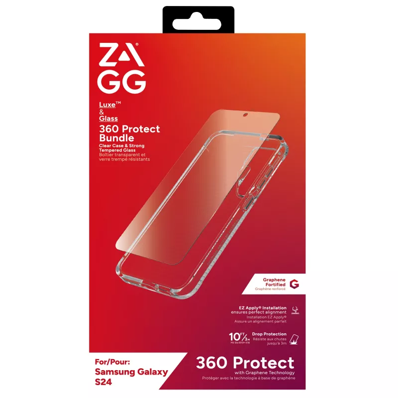 ZAGG Luxe & Glass 360 pack Galaxy S24, funda, Samsung, Galaxy S24, 15,8 cm (6,2