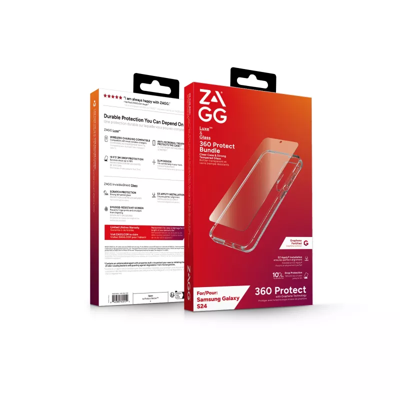ZAGG Luxe & Glass 360 pack Galaxy S24, funda, Samsung, Galaxy S24, 15,8 cm (6,2