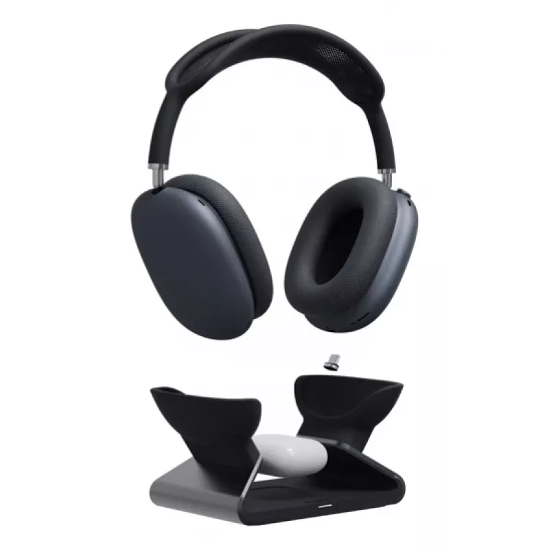 mophie AirPods Max estación de carga, interior, USB, carga inalámbrica, negra