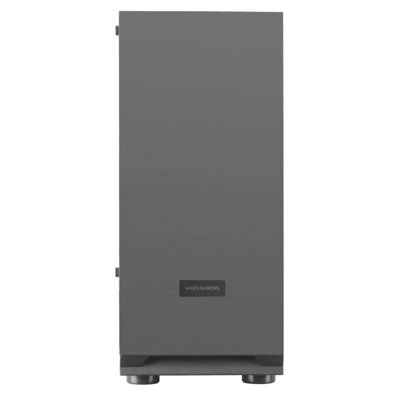 Mars Gaming MCN2 caja para PC gaming ATX con frontal de ventana lateral completa, rejilla, diseño de doble cámara, ventilador trasero de 12cm, negra