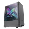 Mars Gaming MCN2 caja para PC gaming ATX con frontal de ventana lateral completa, rejilla, diseño de doble cámara, ventilador trasero de 12cm, negra