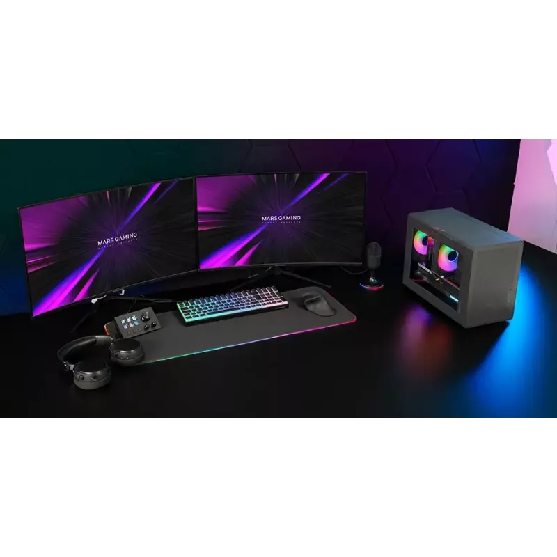 Caja para ordenador Mars Gaming MCXPS mATX ultracompacta negra