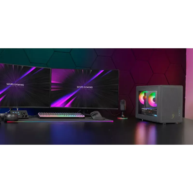 Caja para ordenador Mars Gaming MCXPS mATX ultracompacta negra