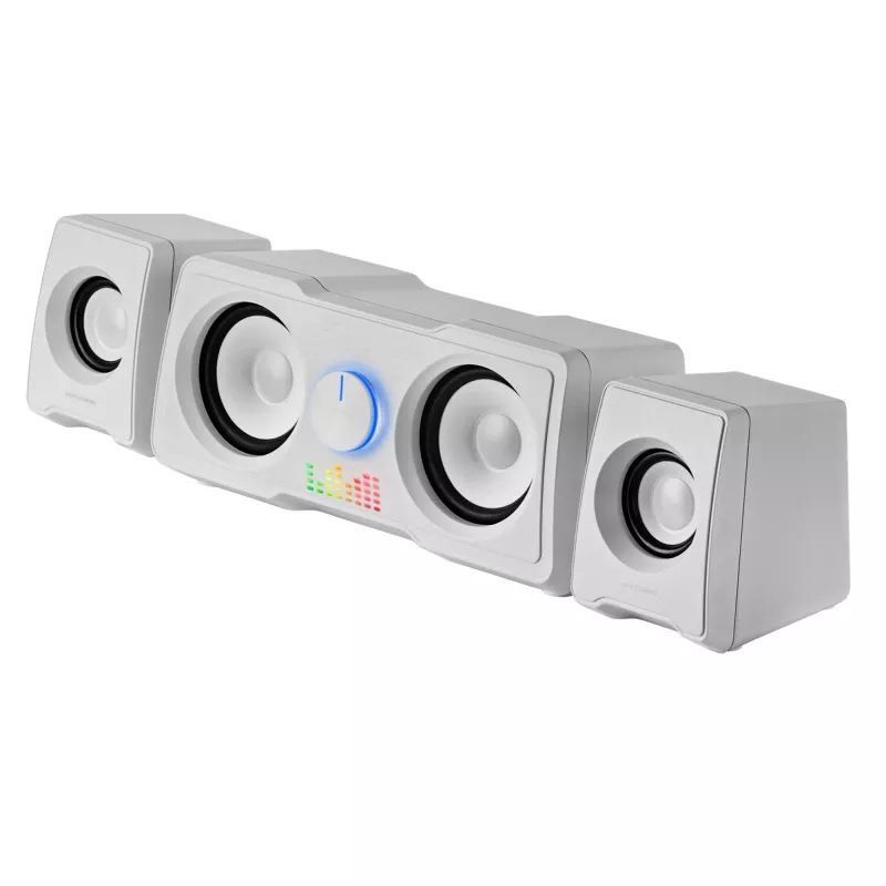 Mars Gaming MS22W altavoces gaming compactos 2.2 RGB Flow subwoofer + 4 altavoces activos sonido DSP 35W blancos