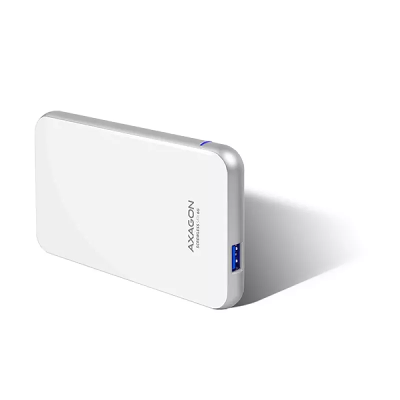 AXAGON EE25-S6 - carcasa para HDD / SSD - 2,5 inch - SATA - Serial ATA II - Serial ATA III - 5 Gbit/s - conectividad USB - blanca