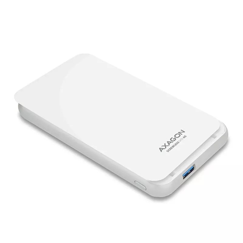 AXAGON EE25-S6 - carcasa para HDD / SSD - 2,5 inch - SATA - Serial ATA II - Serial ATA III - 5 Gbit/s - conectividad USB - blanca