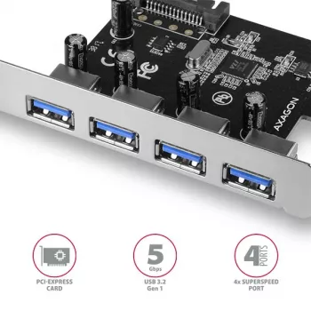 Axagon PCEU-430VL tarjetas adaptadoras/interfaces interna USB 3.2 Gen 1 (3.1 Gen 1)