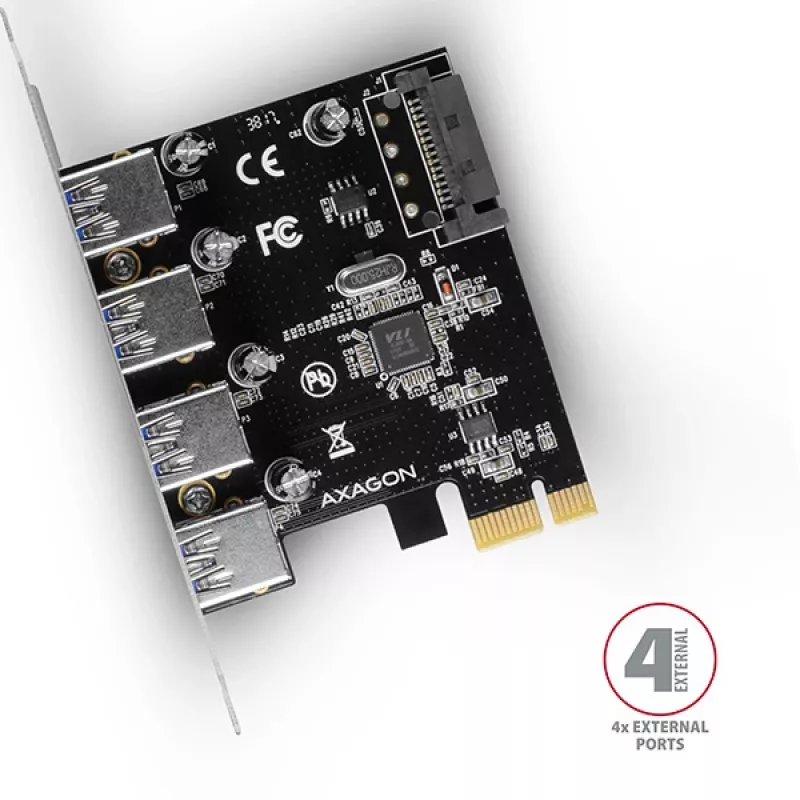Axagon PCEU-430VL tarjetas adaptadoras/interfaces interna USB 3.2 Gen 1 (3.1 Gen 1)