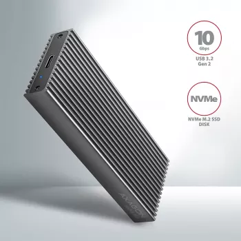 AXAGON EEM2-XR - cubierta - metal - plata - M.2 - cualquier marca - 112 mm