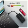 Axagon EEM2-40G carcasa para SSD M.2 NVMe USB-C 40Gbps, aluminio ARMORED