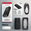 Axagon EEM2-40G carcasa para SSD M.2 NVMe USB-C 40Gbps, aluminio ARMORED