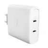 Cargador TRUST Maxo 100W 2 puertos USB-C GaN — 100 W, 2x USB-C, 20 V máx, AC, interior, cable de 2 m, blanco