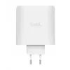 Cargador TRUST Maxo 100W 2 puertos USB-C GaN — 100 W, 2x USB-C, 20 V máx, AC, interior, cable de 2 m, blanco