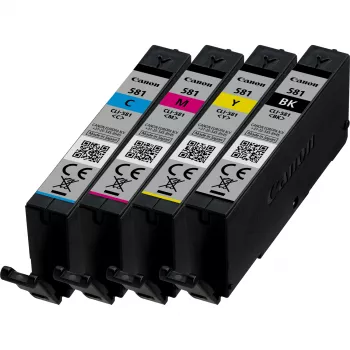 Canon CLI-581 BK/C/M/Y cartuchos de tinta multipack, negro, cian, magenta, amarillo, tinta pigmentada, 5,6 ml, 5,6 ml, multipack