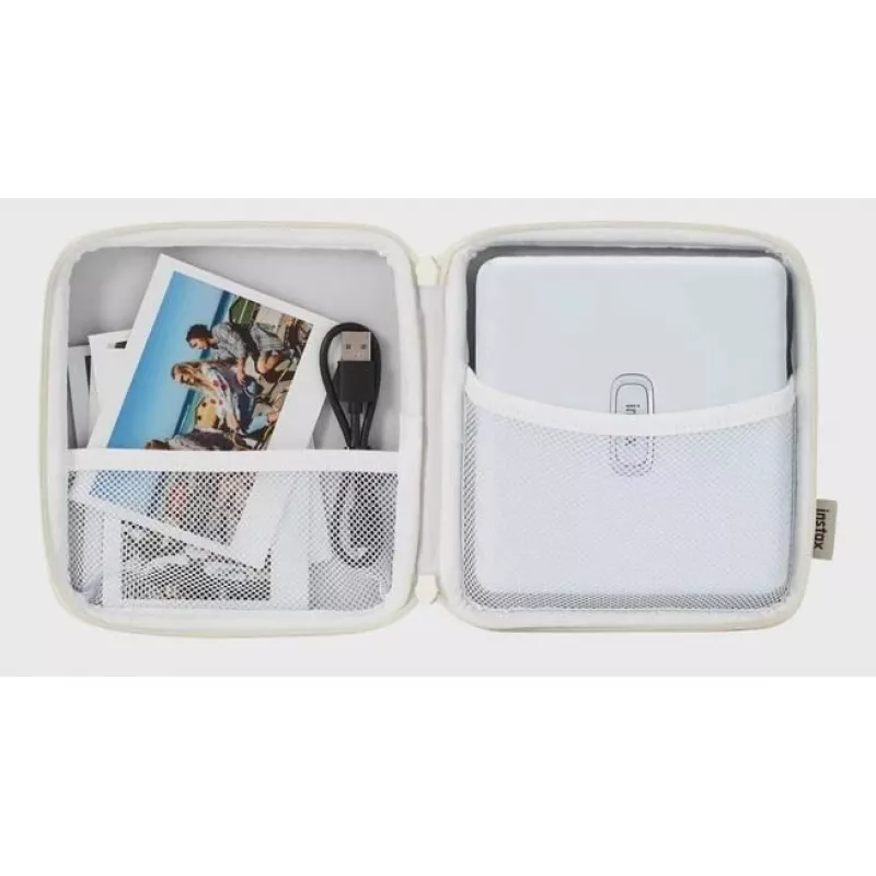 Funda de impresora Fujifilm para instax Link Wide (modelo 70100162648) – blanco ceniza
